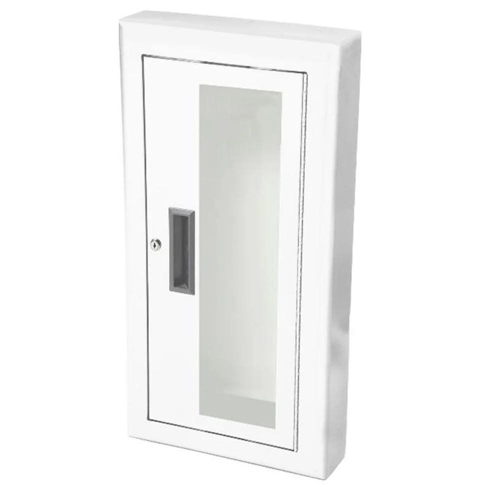 JL Industries 1012G10A Ambassador Fire Extinguisher Cabinet Full Glass w/ Pull Handle & SAF-T-LOK