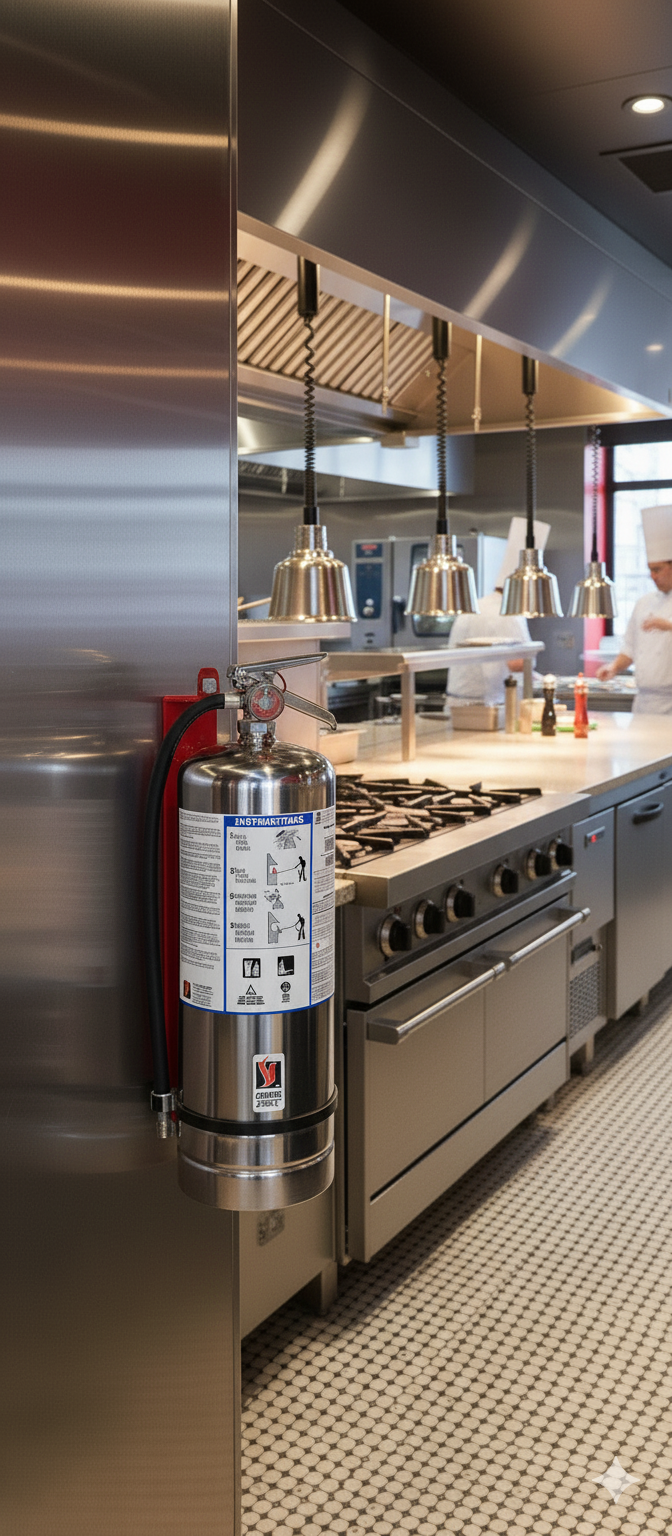 Strike First 6L Wet Chemical Fire Extinguisher (Class K) | UL Certified for Commercial Kitchen Grease Fires, Restaurant Grade, SF-6LK